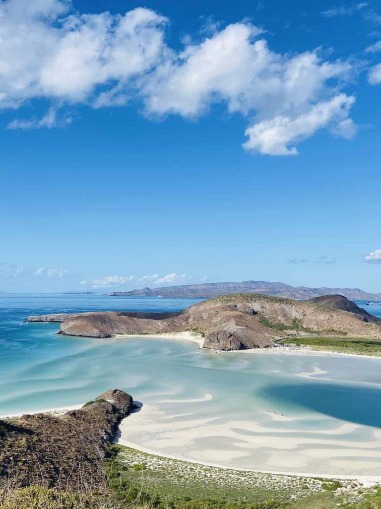 point de vue sur la plage balandra