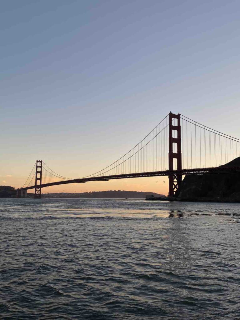 Le Golden Gate au coucher du soleil