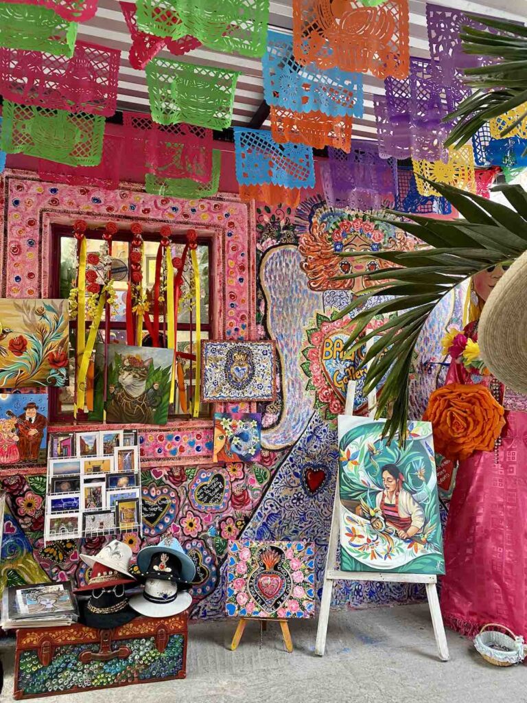 un stand du marché artisanal de San Miguel de Allende
