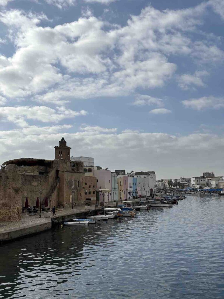 Le vieux port de Bizerte avec ses maisons colorés
