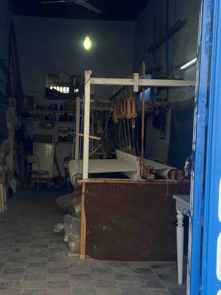 Un des ateliers de tapisserie