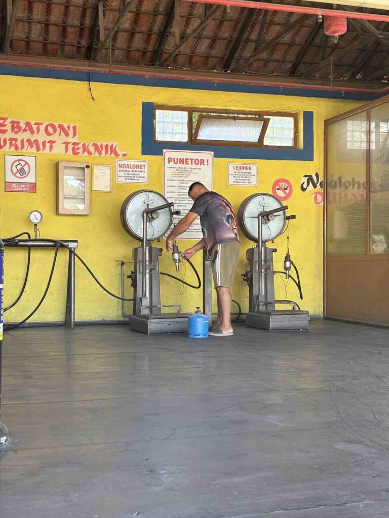 Remplissage de notre Campingaz